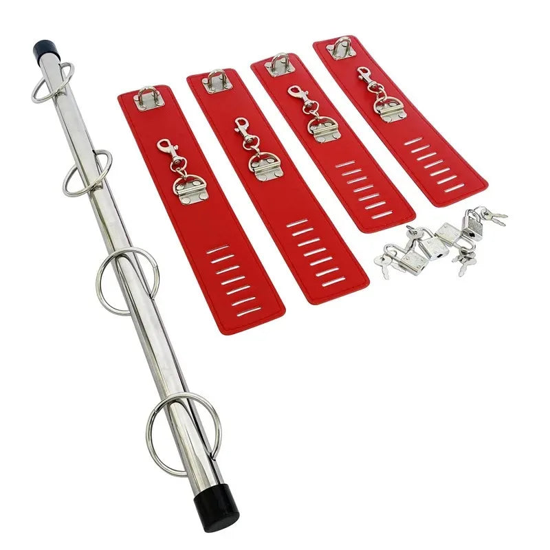 SM Bar Spreader Sex Toy BDSM Handcuff Restraint Leg Cuffs Neck Collar Leash Open Thigh Sextoy Kits Adult Couple Erotic Game Tool