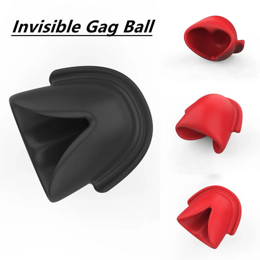 Silicone Gag Ball New Invisible Fixed Tongue Gag Ball Sm Bondage Erotic Games Props for Couples Adult Toys Erotic Products 18+