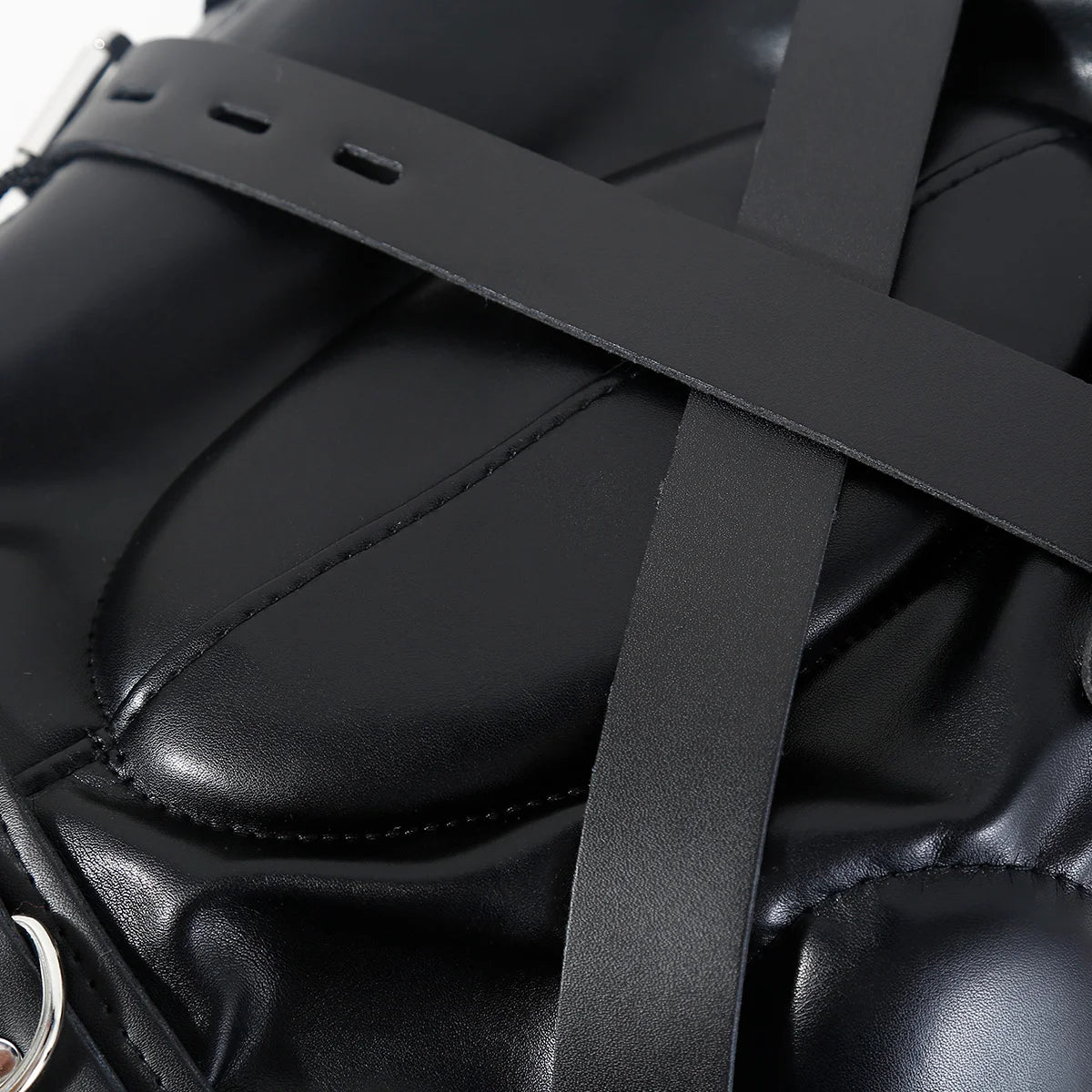 BDSM Adult Cosplay Games PU Leather Black Mask Hood Halloween Party Bondage Face Cover Sexy Fetish Full Head Hood With Lock