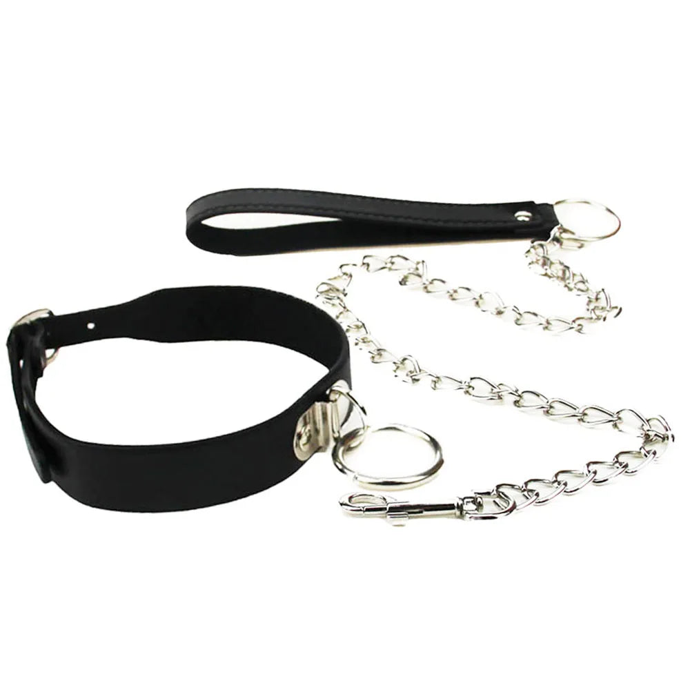 Bdsm Fetish Bondage Slave Sex Collar Leash Steel Chain Adult Game Dog chain punish Neck Collars Sadism Sex Toys Slave Erotic Toy