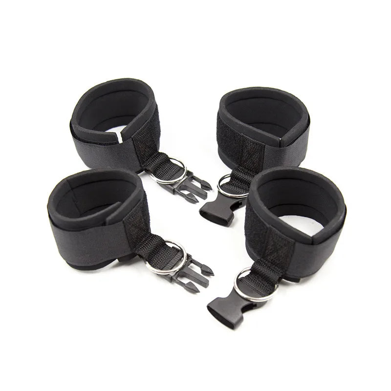 Adult Game Adjustable Bdsm Restraint Strap Handcuffs Wrist & Ankle Cuff Gag Sex Restraint Neck Flirt Sex Toys For Women Sex Shop