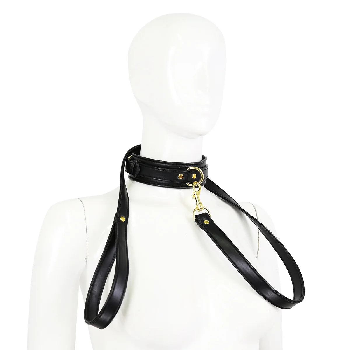 Thierry BDSM Products Bondage PU Leather Collar With Leash  Erotic Sex Toys  Restraint Fetish Adult Games Sex Toys For Couples
