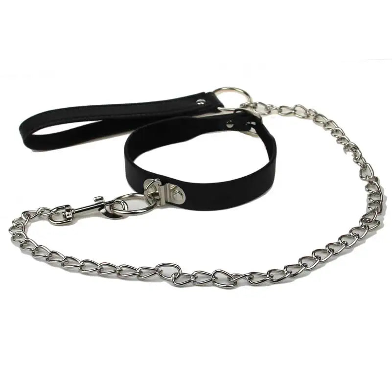 Bdsm Fetish Bondage Slave Sex Collar Leash Steel Chain Adult Game Dog chain punish Neck Collars Sadism Sex Toys Slave Erotic Toy