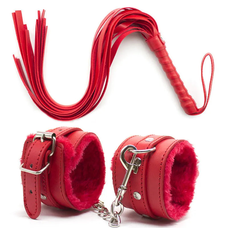Adult Game Adjustable Bdsm Restraint Strap Handcuffs Wrist & Ankle Cuff Gag Sex Restraint Neck Flirt Sex Toys For Women Sex Shop