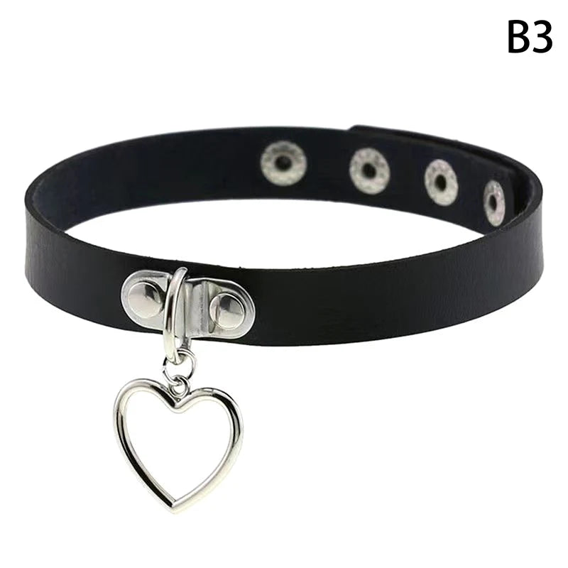 Sexy Necklace Collar Leather Bdsm Cosplay Heart Collars And Leash Set For Women Bondage Accessories Couple Game Role Play Props