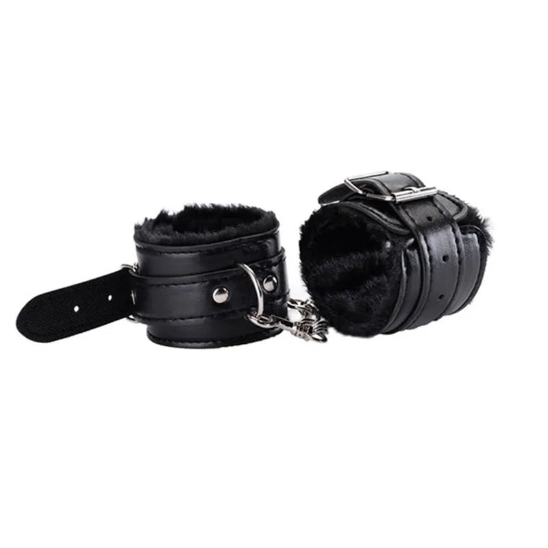Adult Game Adjustable Bdsm Restraint Strap Handcuffs Wrist & Ankle Cuff Gag Sex Restraint Neck Flirt Sex Toys For Women Sex Shop