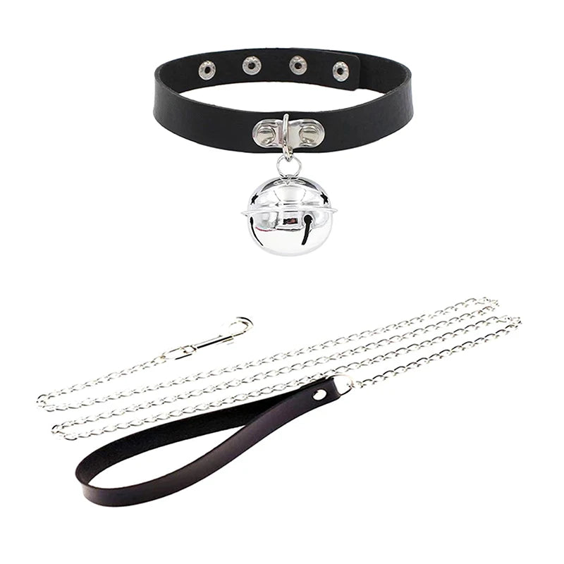 Sexy Necklace Collar Leather Bdsm Cosplay Heart Collars And Leash Set For Women Bondage Accessories Couple Game Role Play Props