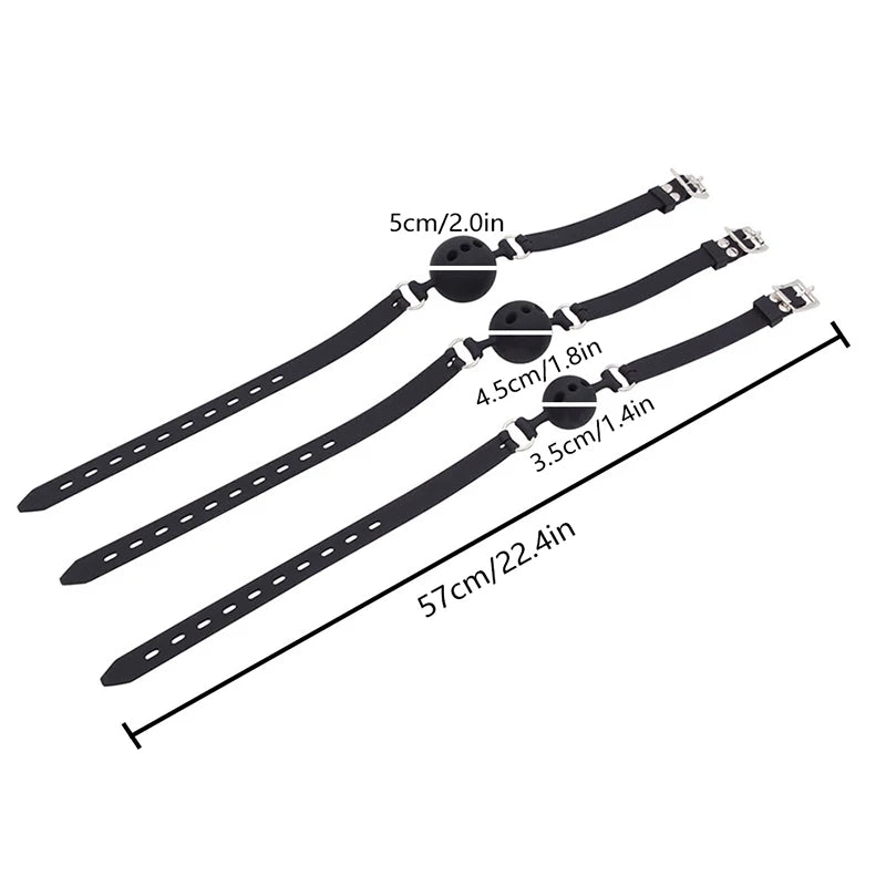 Mouth Gags Bondage Restraints Silicone Mouth Gag Breathable Ball Gag Adjustable Belt Mouth Sex Toy Flirting Props For Adult Game