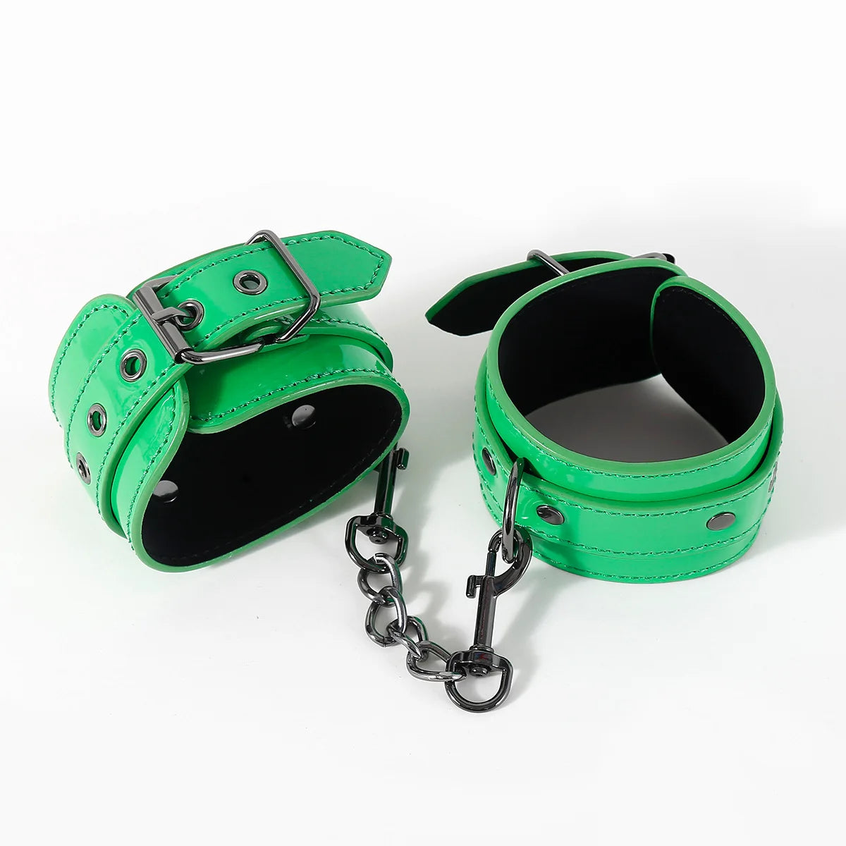 High quality Handcuffs Sexy Metal Adjustable PU Leather Restraints Erotic Wives Cuff Sex Toys for Couples Adult Games Supplies