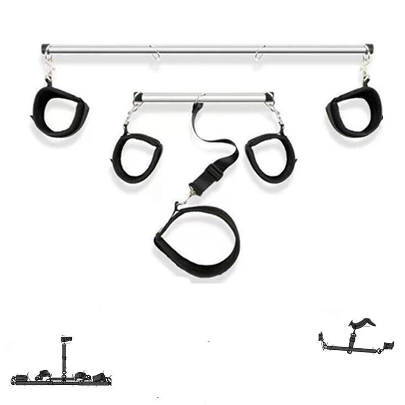 SM Bar Spreader Sex Toy BDSM Handcuff Restraint Leg Cuffs Neck Collar Leash Open Thigh Sextoy Kits Adult Couple Erotic Game Tool