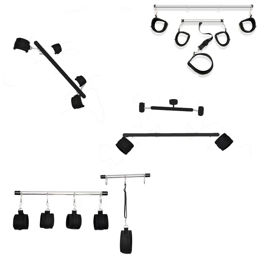 SM Bar Spreader Sex Toy BDSM Handcuff Restraint Leg Cuffs Neck Collar Leash Open Thigh Sextoy Kits Adult Couple Erotic Game Tool
