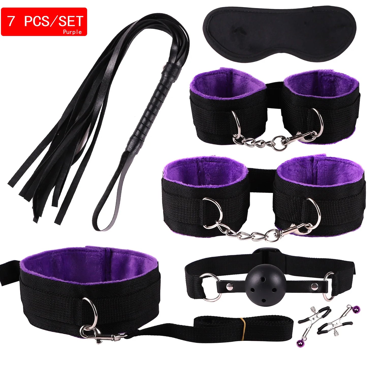 BDSM Sexual Couples Kit 1 Set 7Pcs Sex toys For Women Erotic Accessories Handcuffs Session Sex Game Adult Sexy Toys sexyshop 18+