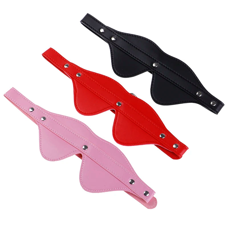 Leather Blindfold Adult Games Flirt Sexy Eye Mask Sleeping Masquerade