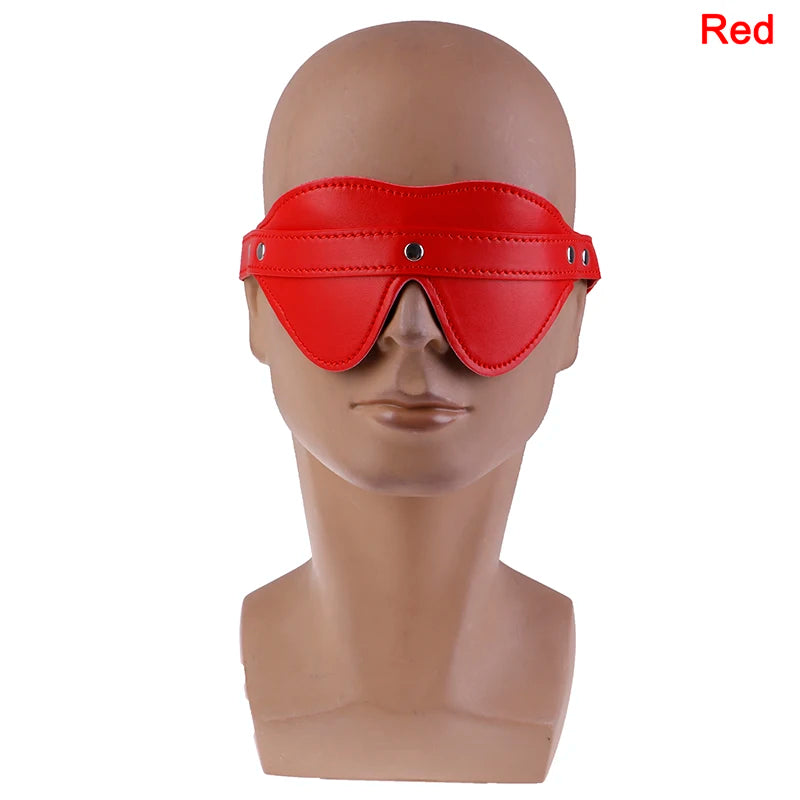 Leather Blindfold Adult Games Flirt Sexy Eye Mask Sleeping Masquerade
