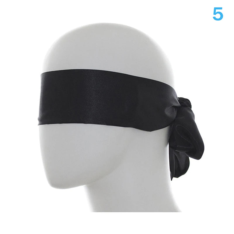 1Pc Satin Sensory Blindfold ,Deep Red Double-Layer Padded Design Bondage Eye Mask for Adult Couples Play & Sensory Exploration