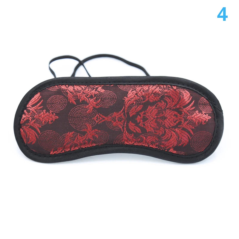 1Pc Satin Sensory Blindfold ,Deep Red Double-Layer Padded Design Bondage Eye Mask for Adult Couples Play & Sensory Exploration
