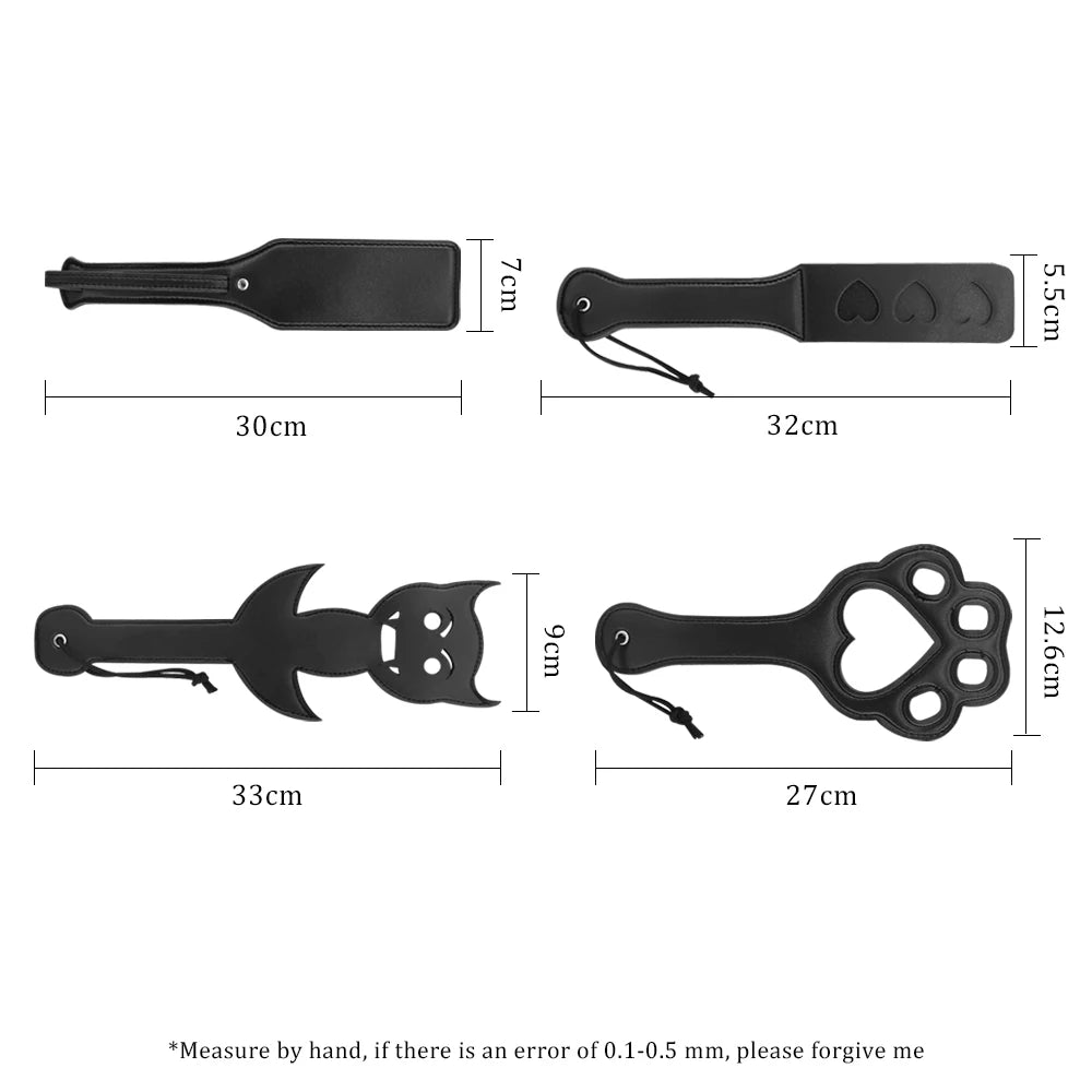 Slave Leather Whip Beat Spanking Paddle Spanker BDSM Kit Cosplay Game SM Flirting Fetish Sex Toy for Couples