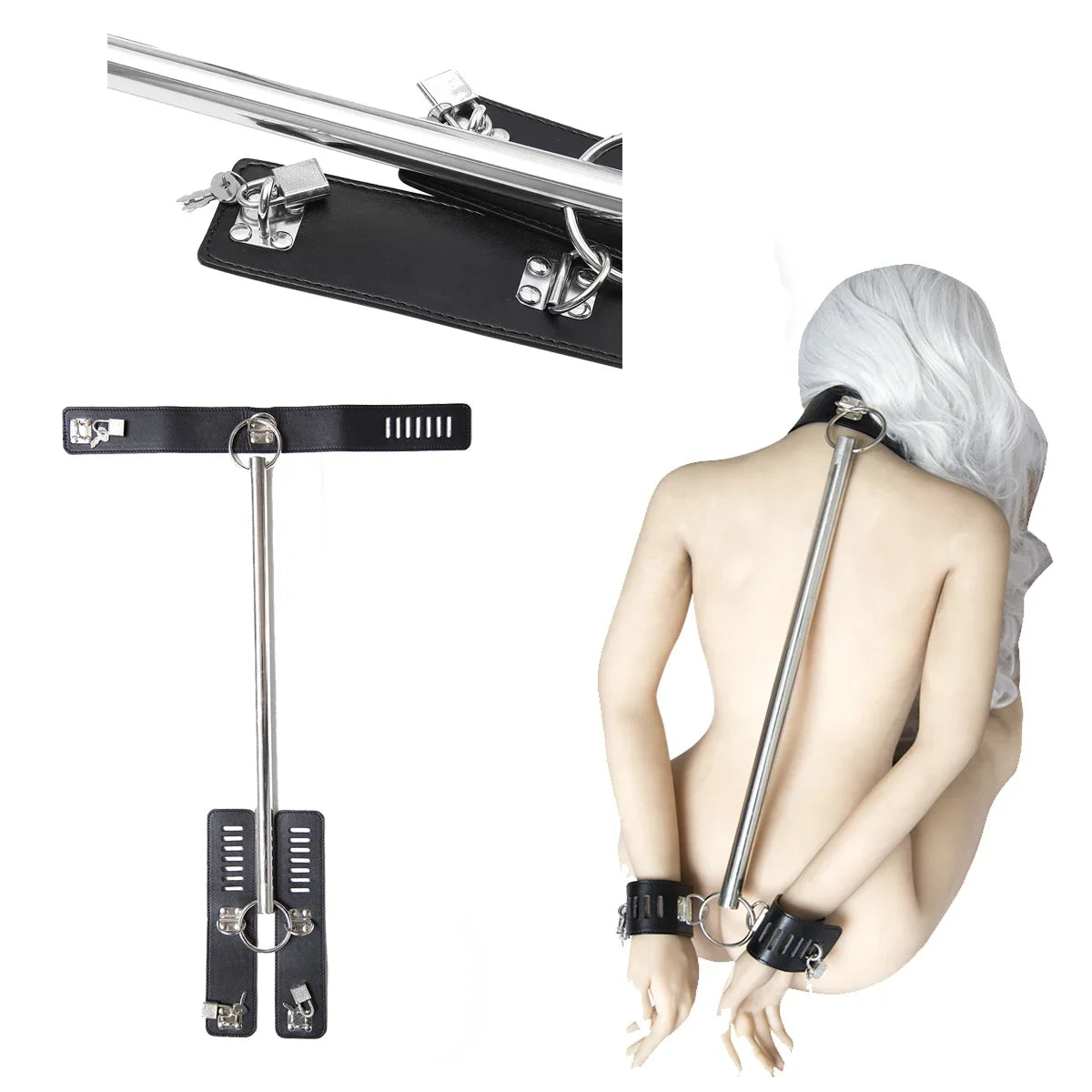 SM Bar Spreader Sex Toy BDSM Handcuff Restraint Leg Cuffs Neck Collar Leash Open Thigh Sextoy Kits Adult Couple Erotic Game Tool