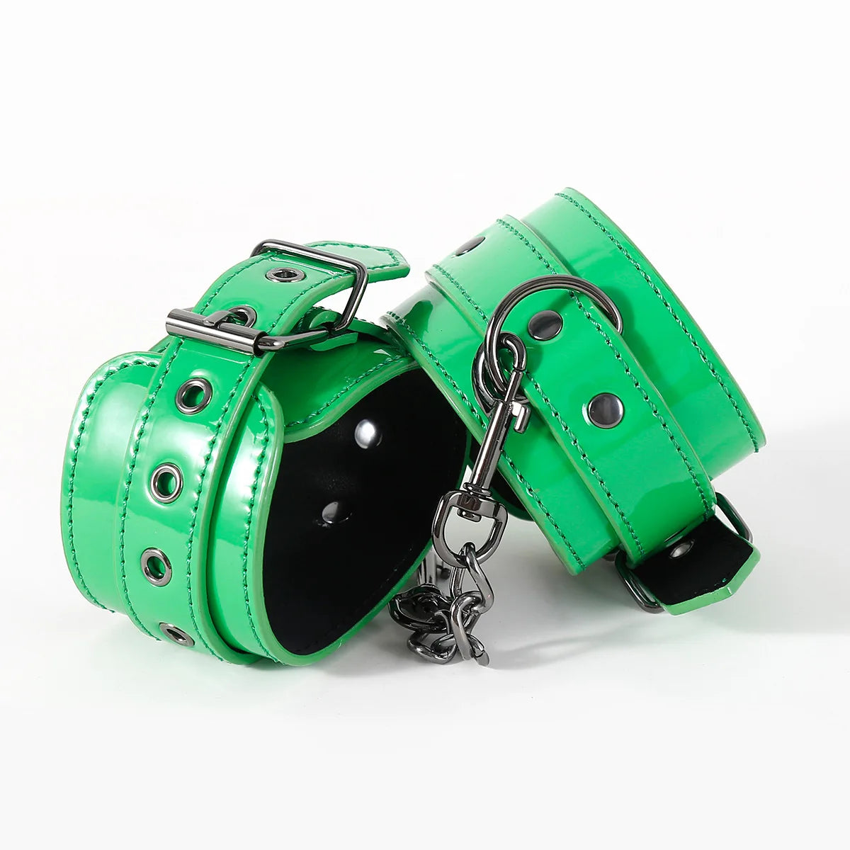 High quality Handcuffs Sexy Metal Adjustable PU Leather Restraints Erotic Wives Cuff Sex Toys for Couples Adult Games Supplies