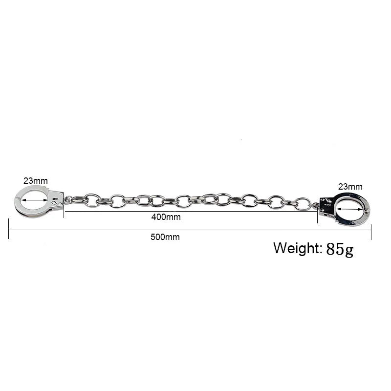 Unisex Adjustable Toe Lock Metal Chain Thumb Handcuffs BDSM Hand Foot Restraint Cuffs Erotic Sex Toys for Women Men