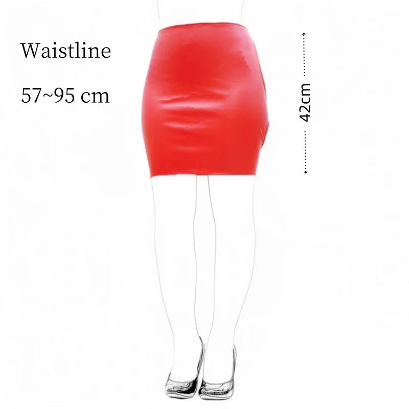 BDSM Role Play Faux Leather Lingerie with Sexy Adjustable Open Crotch Hip Hugging Waist Skirt for Women Adult Game Sex Toys