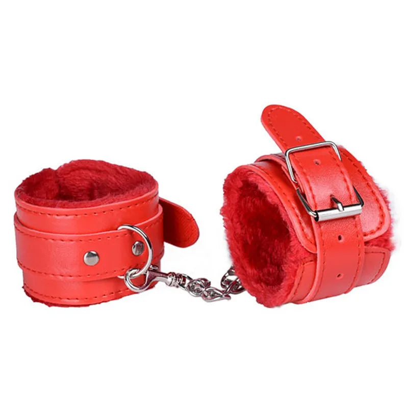 Adult Game Adjustable Bdsm Restraint Strap Handcuffs Wrist & Ankle Cuff Gag Sex Restraint Neck Flirt Sex Toys For Women Sex Shop