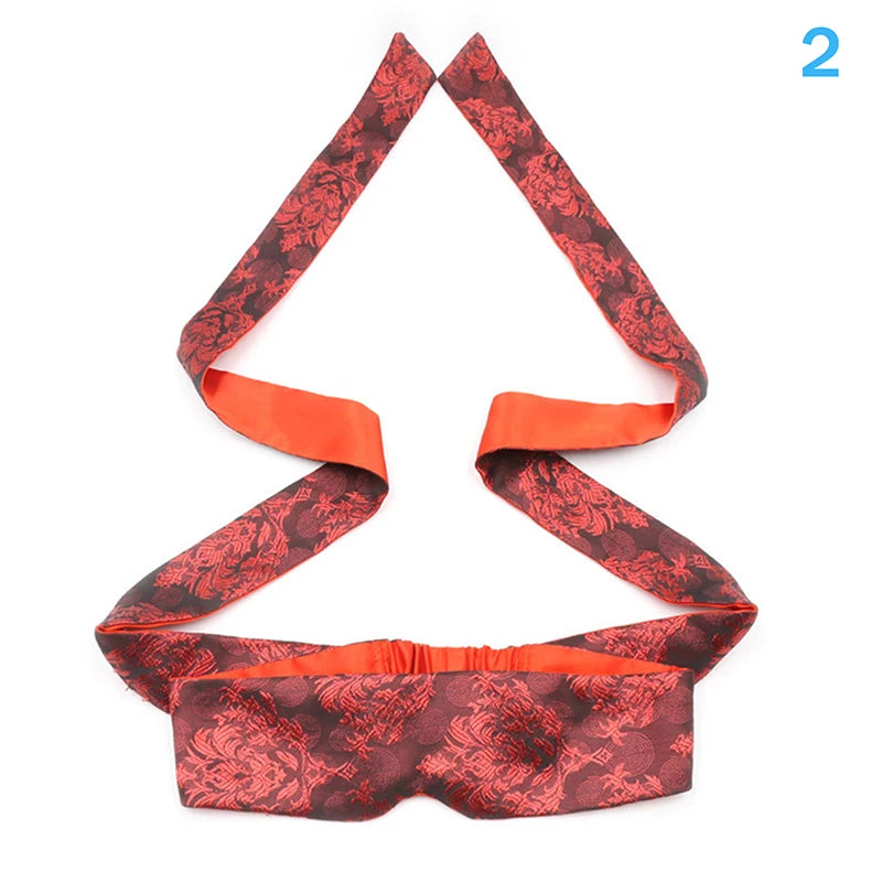 1Pc Satin Sensory Blindfold ,Deep Red Double-Layer Padded Design Bondage Eye Mask for Adult Couples Play & Sensory Exploration