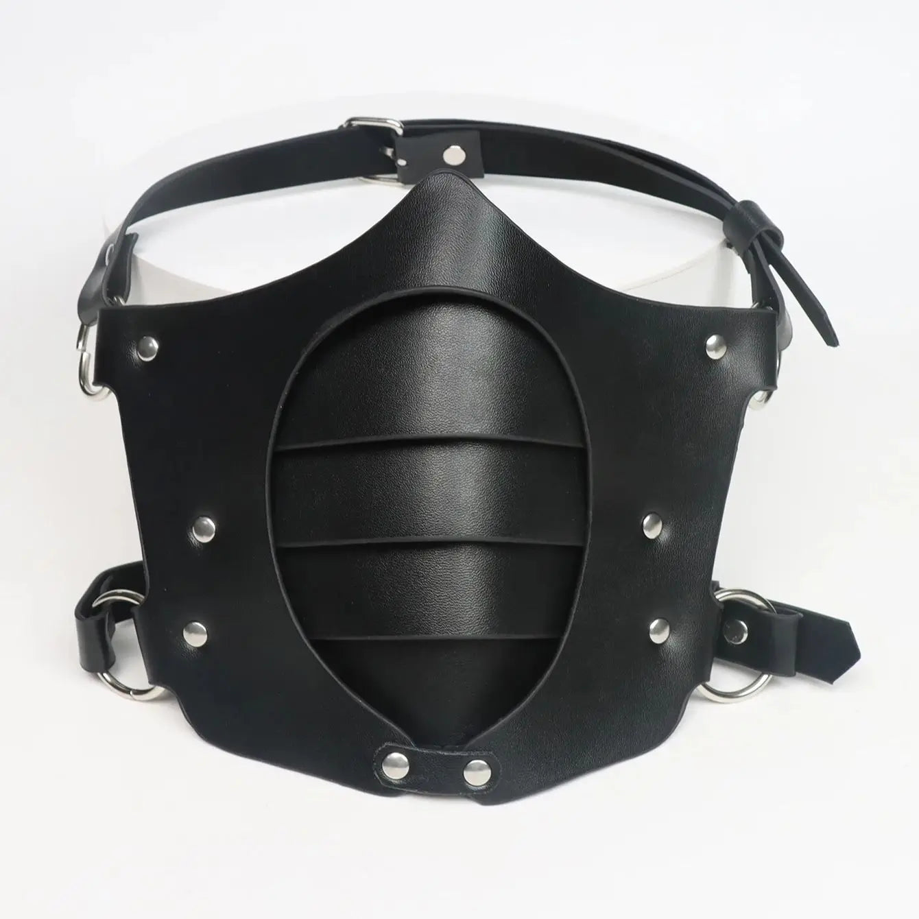 Gothic Punk Leather BDSM Mask Fetish Slave Motorcycle Haze Face Mask Adult Games Cosplay Party Half Mask Sex Toys