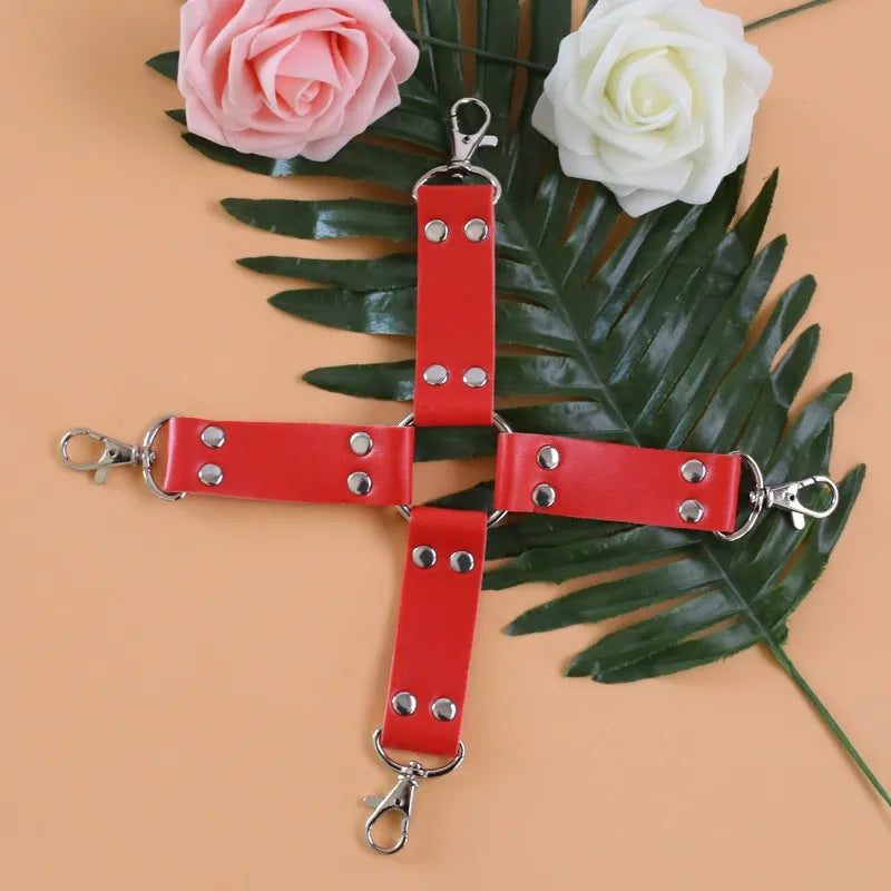Bondage Straps cross buckle tied shackles Adjust Handcuffs,leg irons BDSM sex toys for couples handcuffs Hogtie,adult sex games