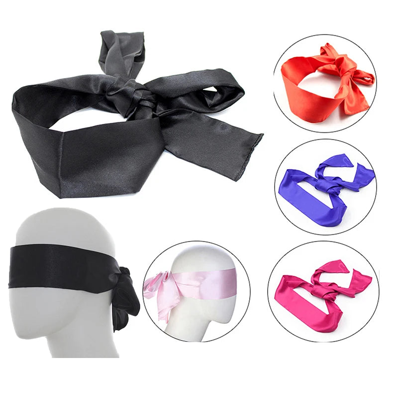 1Pc Satin Sensory Blindfold ,Deep Red Double-Layer Padded Design Bondage Eye Mask for Adult Couples Play & Sensory Exploration