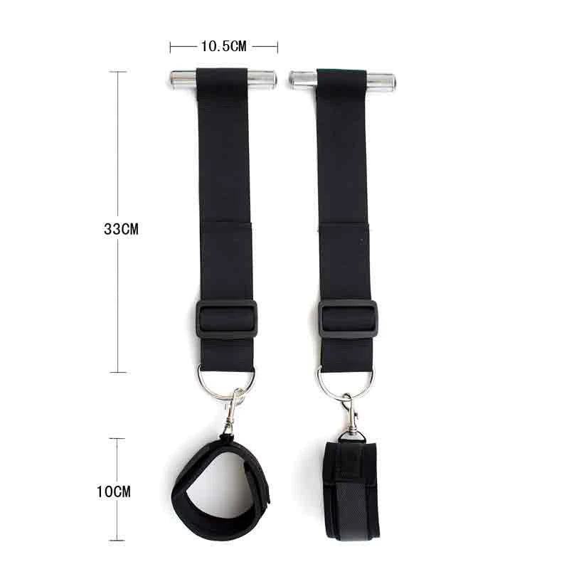 BDSM Door Hang Handcuff Restraint Sex Toy Set Body Control Leg Split Ankle Cuffs Straps System Adult Easy Install Sex Machine