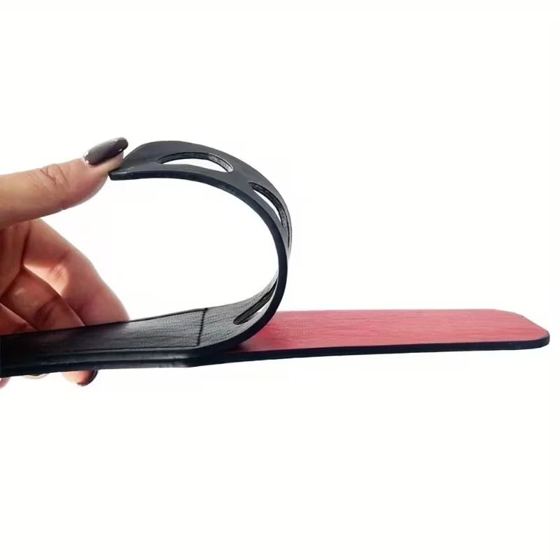 Double-Layer PU Leather Erotic Paddle, Heart-Shaped LOVE Riding Crop Erotic Toy, Fun Training Paddle