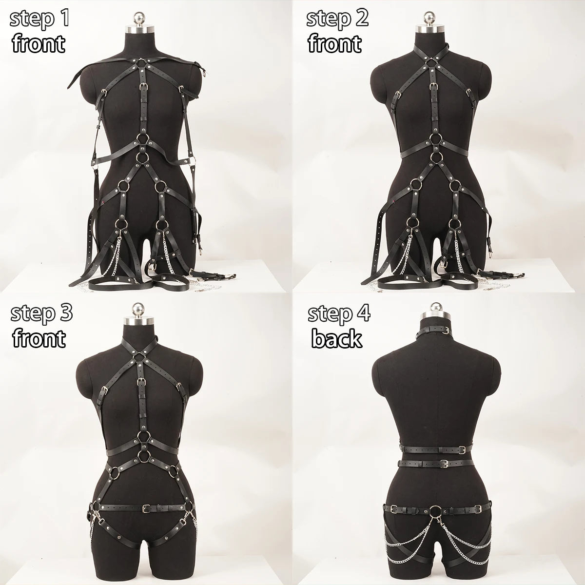 Full Body Leather Harness, gothic, Bondage Harness Full Set Body Harness , Rave Outfit