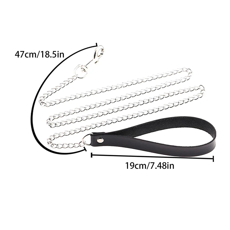 Sexy Necklace Collar Leather Bdsm Cosplay Heart Collars And Leash Set For Women Bondage Accessories Couple Game Role Play Props