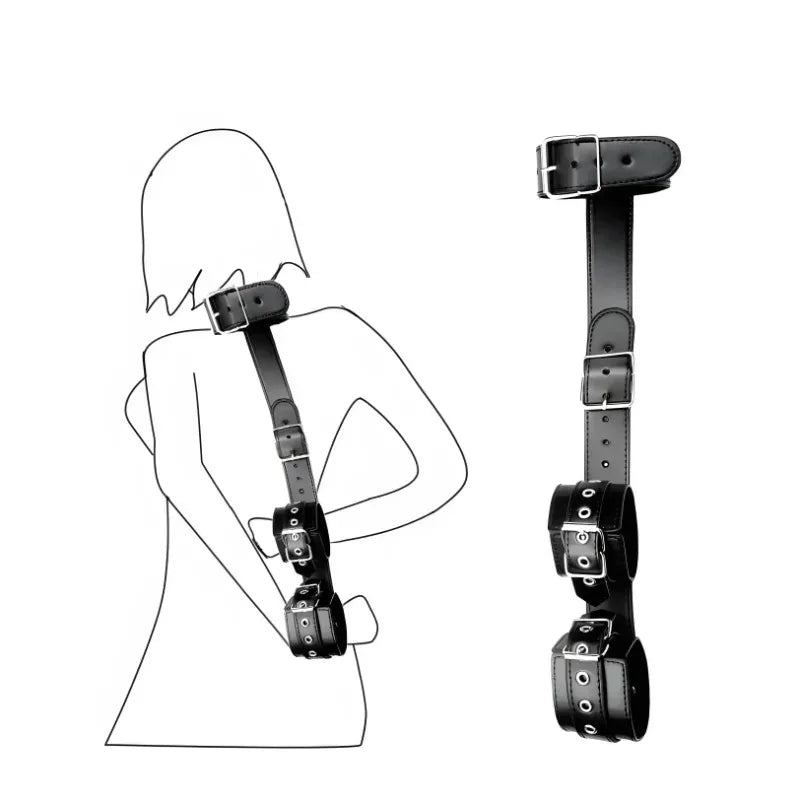 BDSM Handcuffs Collar Sex Swing Adjustable Pu Leather Handcuffs Couple Flirting Game Training Slave Restraint Device Sex Toy