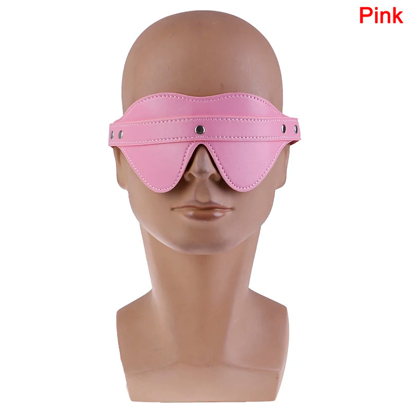 Leather Blindfold Adult Games Flirt Sexy Eye Mask Sleeping Masquerade