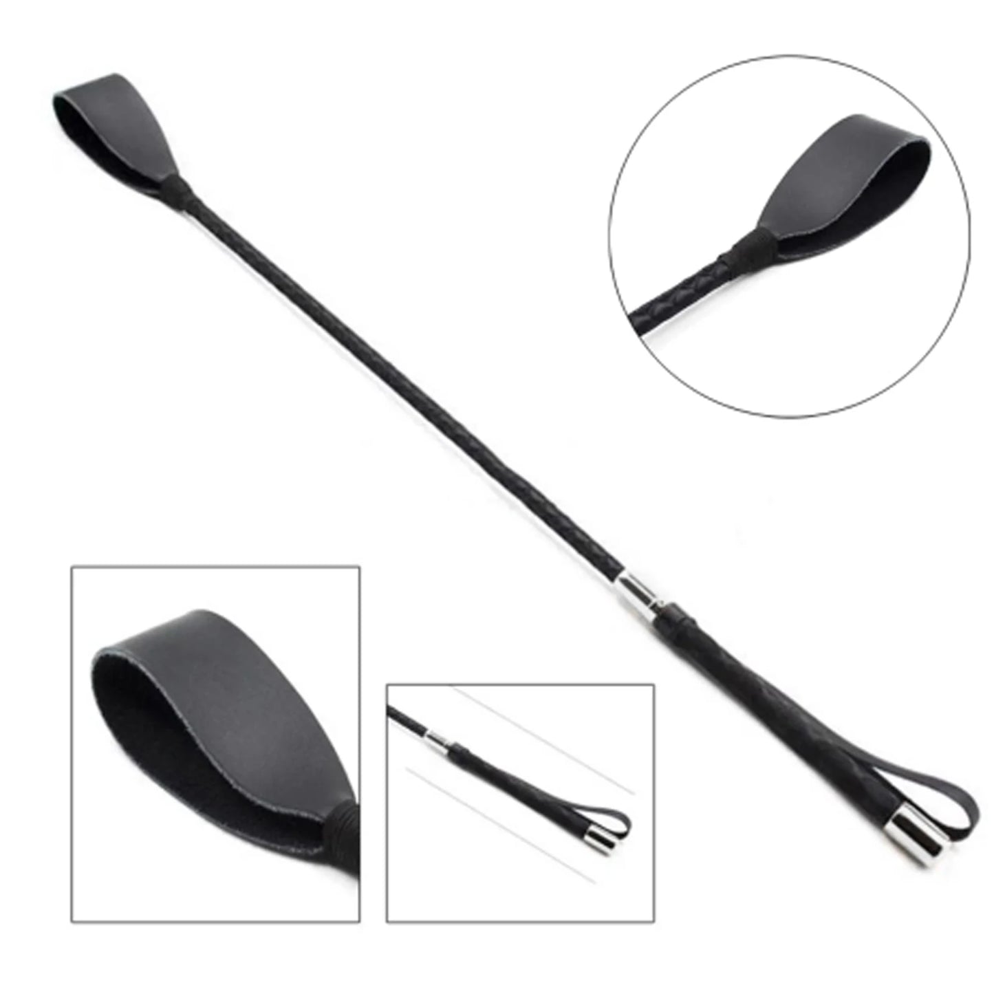 Premium Horse Riding Crop Comfortable Grip Black Riding Whip Jump Bat Costume Riding Crop for Horses