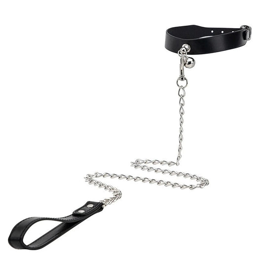 Bdsm Bondage Sex Collar PU leather Neck Restraint with Chain Leash BDSM Erotic Sex Toys For Women Couples Adult Games