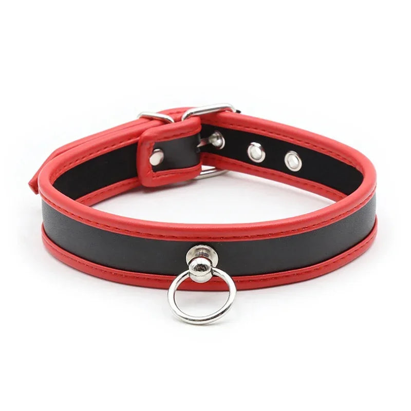 BDSM Bondage Dog Collar Neck PU Leather Slave Fetish Leash Chain Harness SM Games Sex Collar Adults Sex Products For Women Men