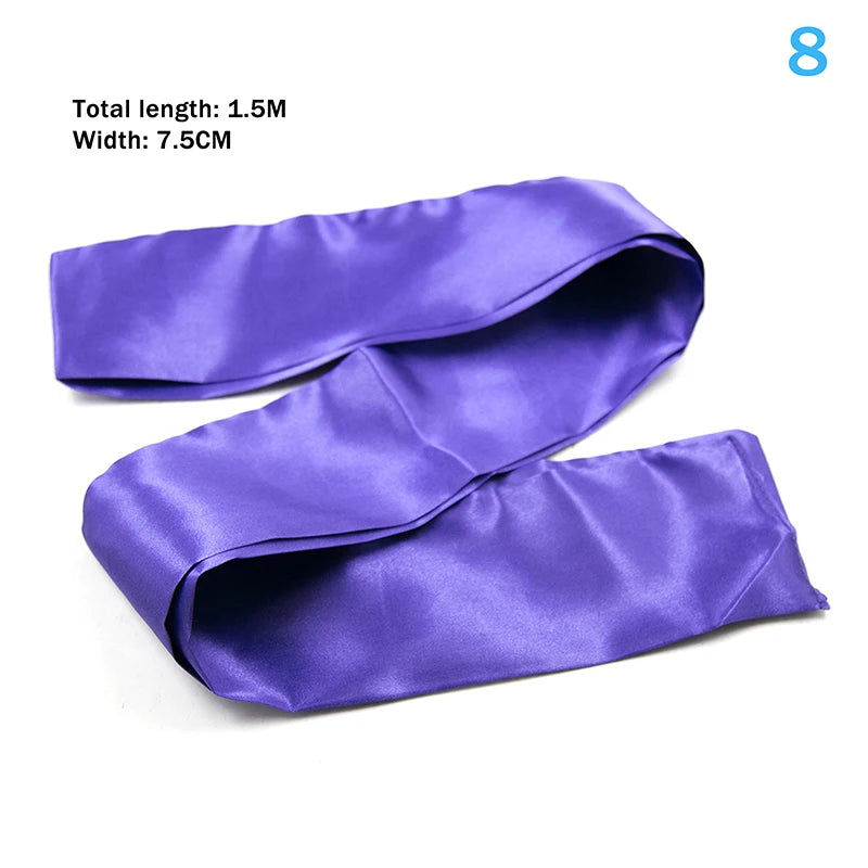 1Pc Satin Sensory Blindfold ,Deep Red Double-Layer Padded Design Bondage Eye Mask for Adult Couples Play & Sensory Exploration