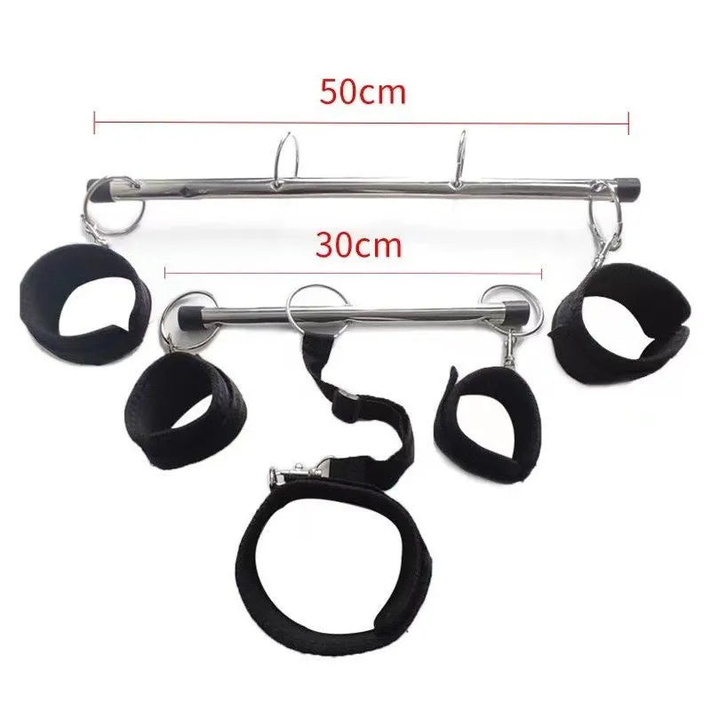 SM Bar Spreader Sex Toy BDSM Handcuff Restraint Leg Cuffs Neck Collar Leash Open Thigh Sextoy Kits Adult Couple Erotic Game Tool