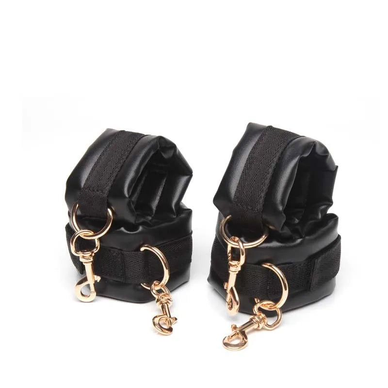 Sex Bondage BDSM Kit Restraints 4PCS Sets with Adjustable Handcuffs Wrist Ankle Cuff Fetish Adult SM Games Sex Toys for Beginner