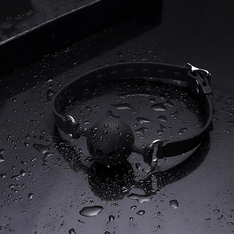 Mouth Gags Bondage Restraints Silicone Mouth Gag Breathable Ball Gag Adjustable Belt Mouth Sex Toy Flirting Props For Adult Game