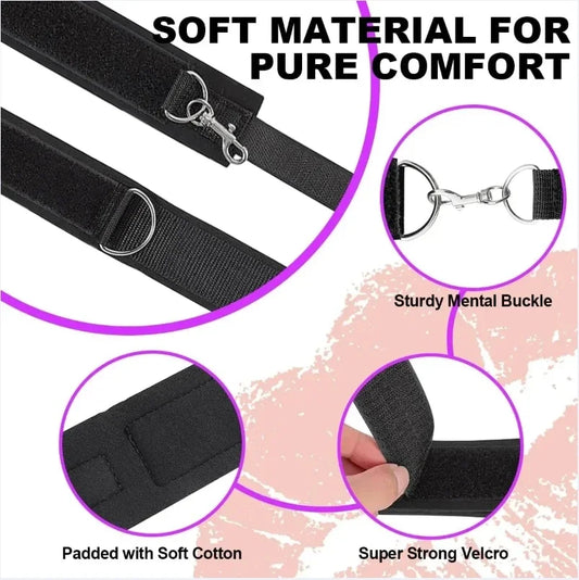 Adjustable Thighcuffs And Handcuffs Restraints BDSM Bondage Set Flirt Exotic Accessories Sex Toys For Women Couples Sex Product