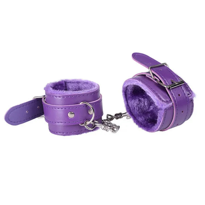 Adult Game Adjustable Bdsm Restraint Strap Handcuffs Wrist & Ankle Cuff Gag Sex Restraint Neck Flirt Sex Toys For Women Sex Shop