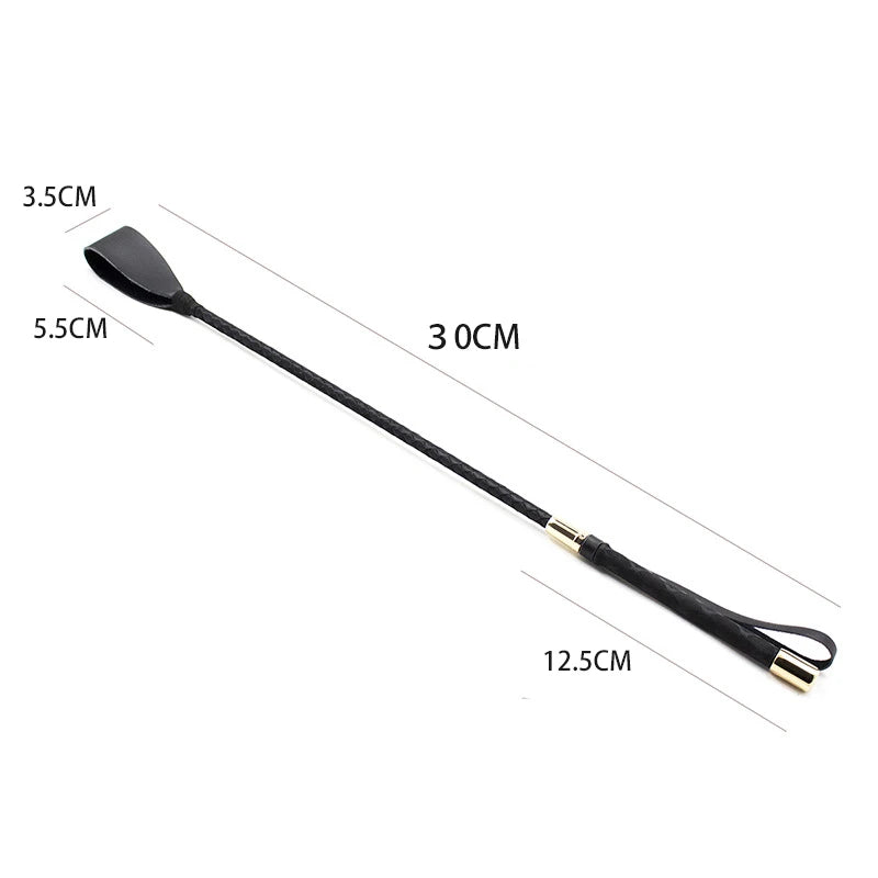 Fetish Black&Red PU Leather Whip Flogger Handle Spanking Paddle Knout Flirt BDSM Adult Game Erotic Sex Toys for Women Couples